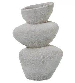 Exclusivas Wazon SARVADO 36 cm piaskowy biały