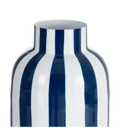 Zona-Design Wazon STRIPERSY 30 cm biały niebieski