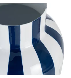 Zona-Design Wazon STRIPERSY 30 cm biały niebieski