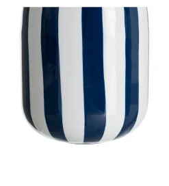 Zona-Design Wazon STRIPERSY 30 cm biały niebieski