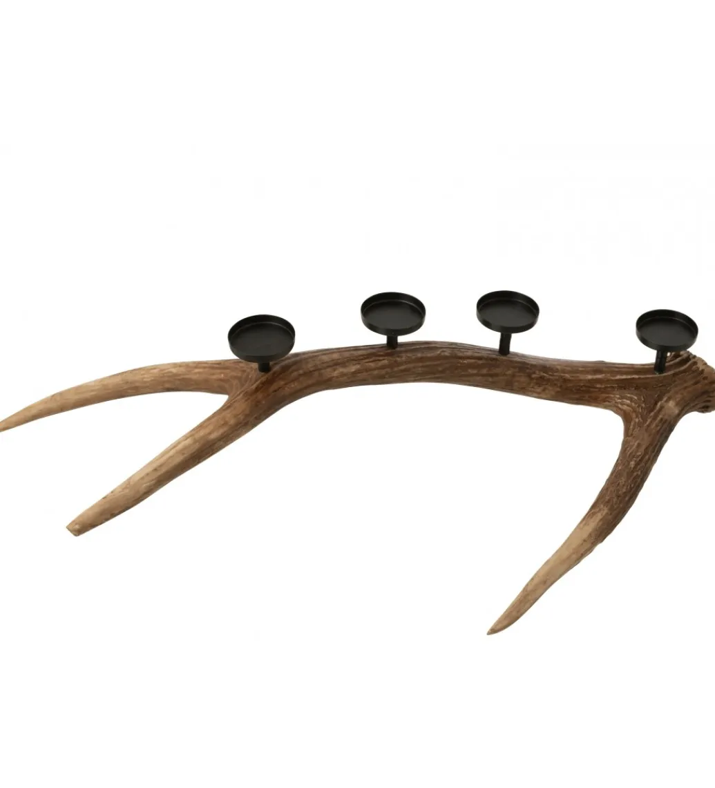 J-Line Świecznik ANTLERS 65 cm brązowa