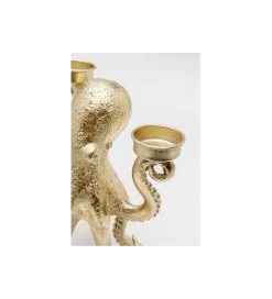 KDesign Świecznik OCTOPUS 23 cm złoty
