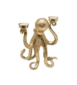 KDesign Świecznik OCTOPUS 23 cm złoty