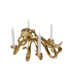 KDesign Świecznik OCTOPUS 49 cm złoty