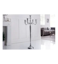 Invicta Interior Świecznik 5 - ramienny 120 cm srebrny