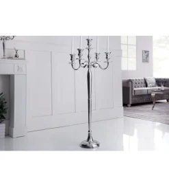 Invicta Interior Świecznik 5 - ramienny 120 cm srebrny