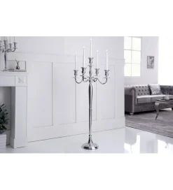 Invicta Interior Świecznik 5 - ramienny 120 cm srebrny