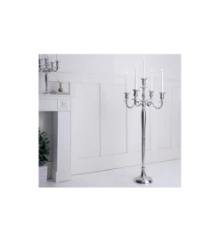 Invicta Interior Świecznik 5 - ramienny 120 cm srebrny