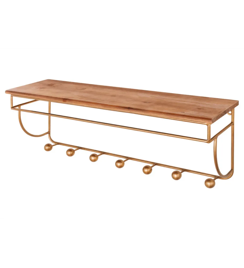 Invicta Interior - przedsprzedaż Wieszak ścienny HERITAGE 80 cm drewno sosna