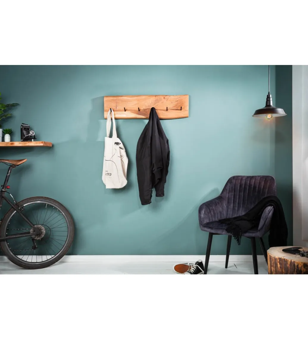 Invicta Interior Wieszak ścienny Mammut 80 cm drewno akacja honey