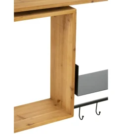 J-Line Wieszak ścienny TINA 130 cm drewno jodła czarny