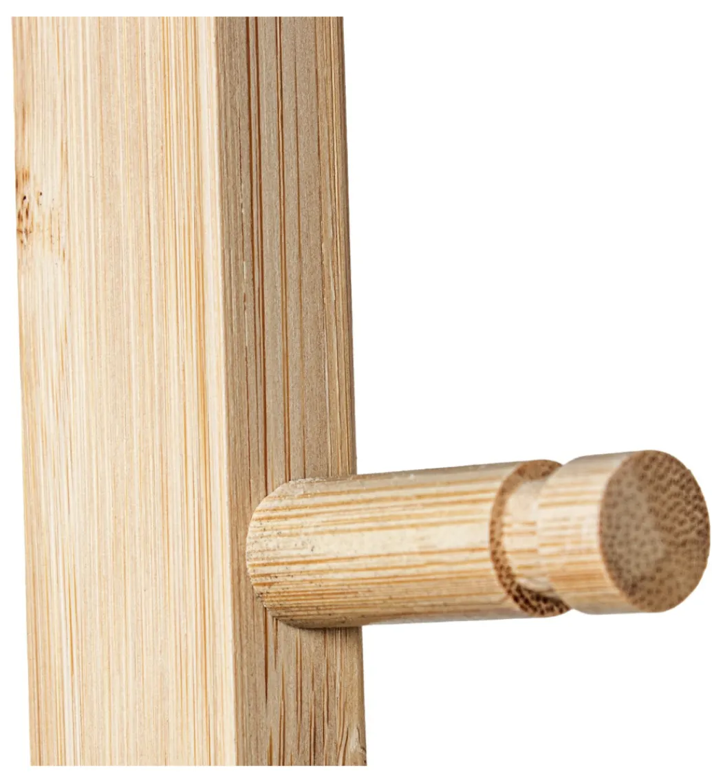 Exclusivas Wieszak ESKEMIHO 170 cm w odcieniu naturalnym na kółkach