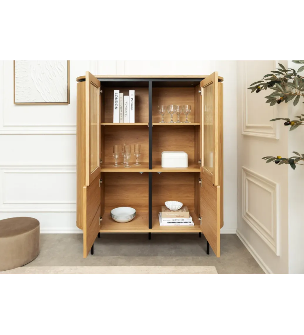 Invicta Interior Witryna ATELIER 140 cm kolor naturalnego dębu