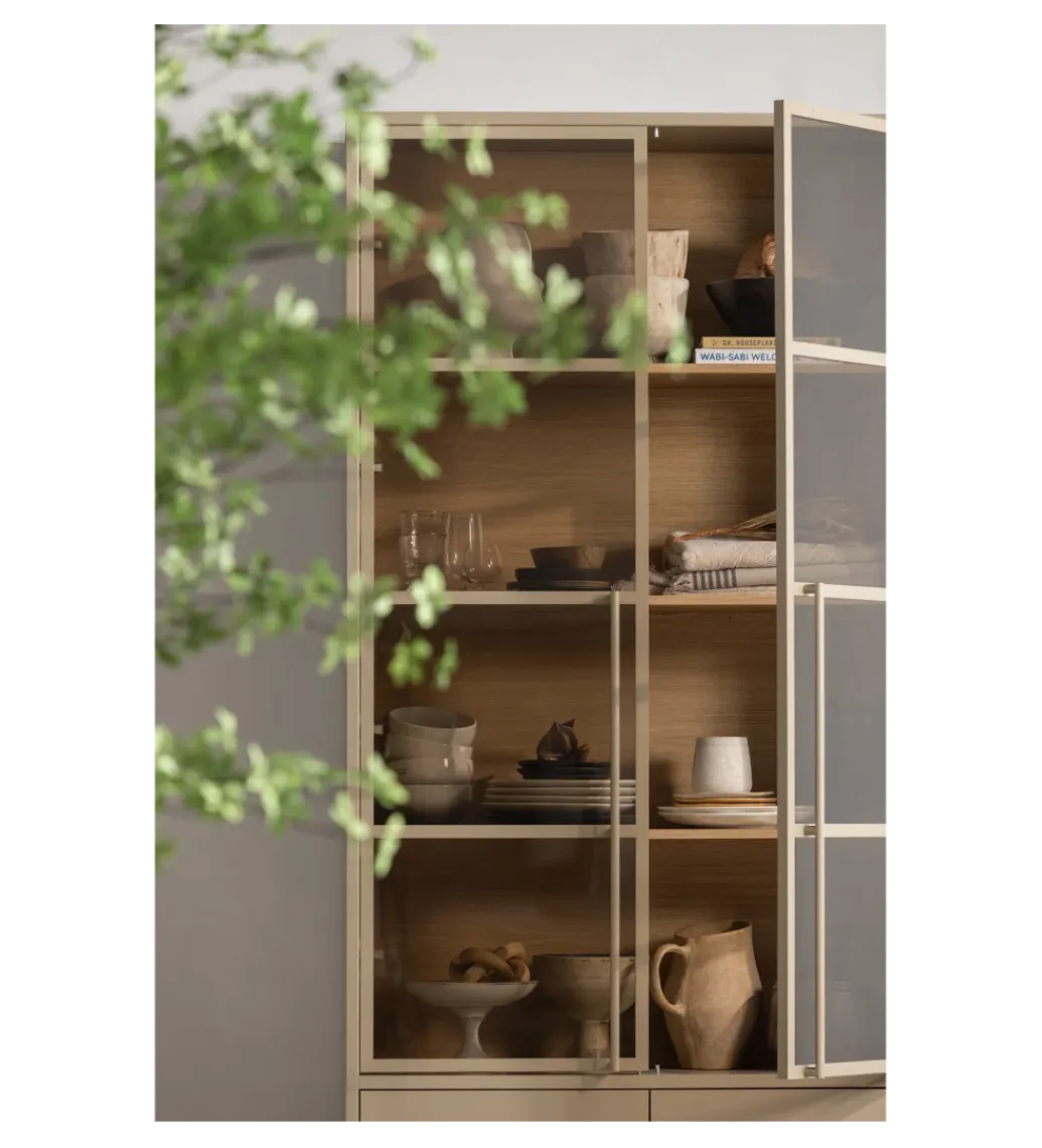 WOOOD Witryna CASA 236 cm drewno sosny piaskowy