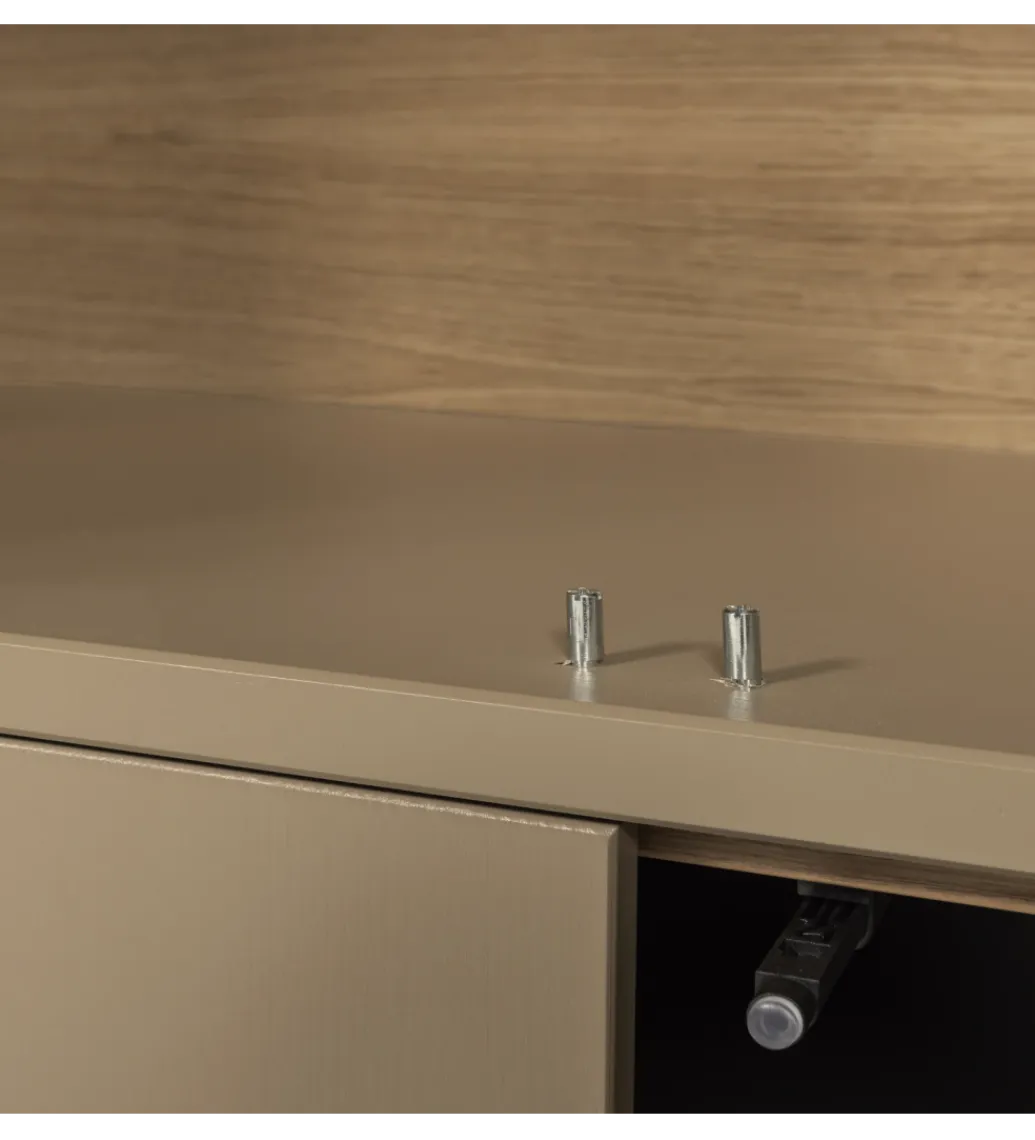 WOOOD Witryna CASA 236 cm drewno sosny piaskowy