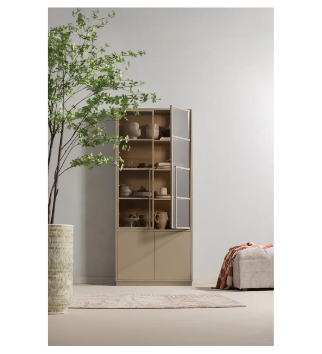 WOOOD Witryna CASA 236 cm drewno sosny piaskowy