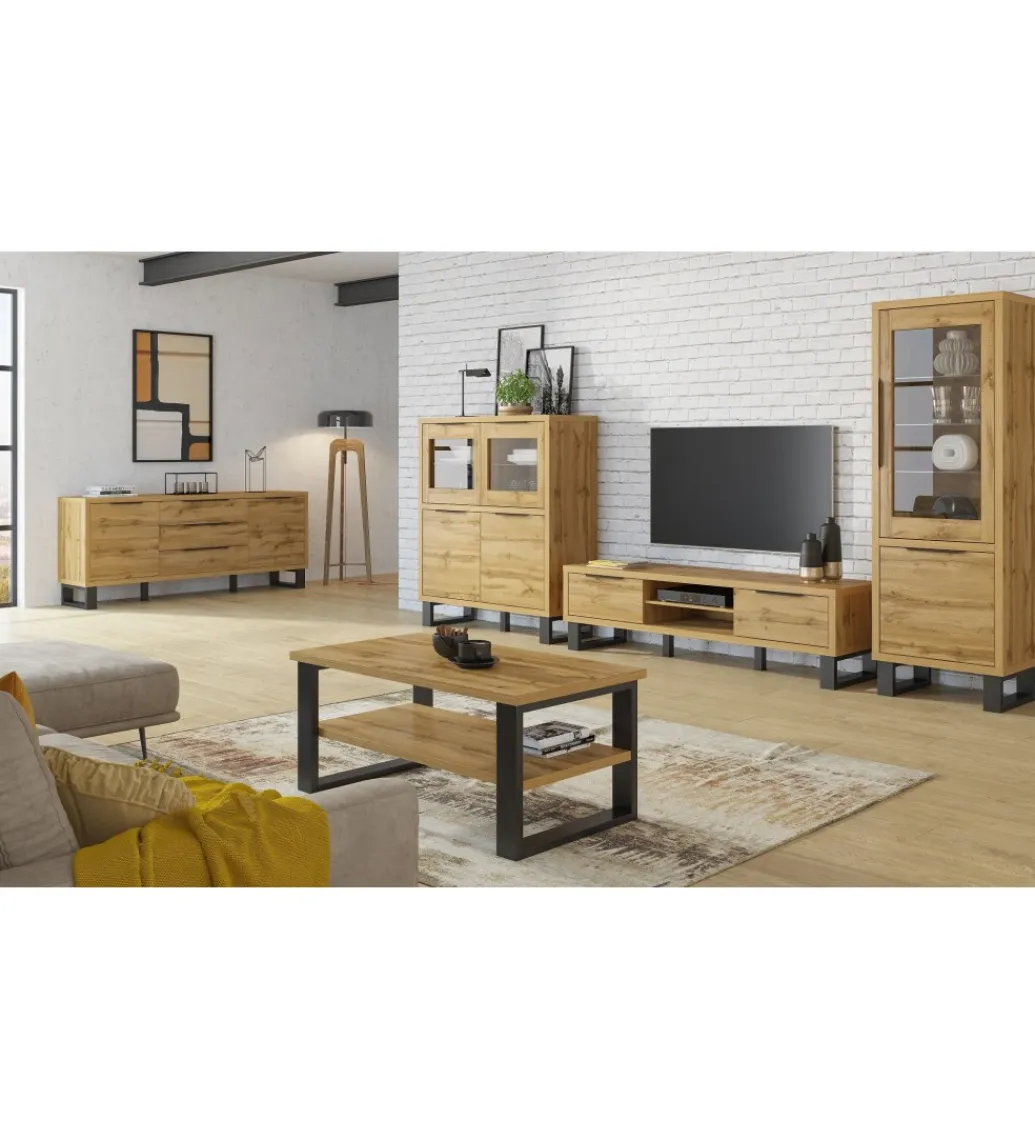 Helvetia Witryna Halle 120 cm w optyce dąb wotan
