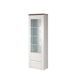 Helvetia Witryna LARONA 65 cm o wybarwieniu Sonoma Trufel z kolorem Sibiu Larche