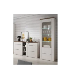 Helvetia Witryna LARONA 65 cm o wybarwieniu Sonoma Trufel z kolorem Sibiu Larche