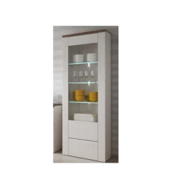 Helvetia Witryna LARONA 65 cm o wybarwieniu Sonoma Trufel z kolorem Sibiu Larche
