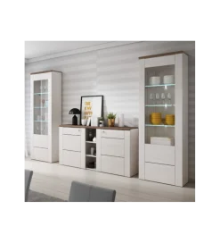 Helvetia Witryna LARONA 65 cm o wybarwieniu Sonoma Trufel z kolorem Sibiu Larche