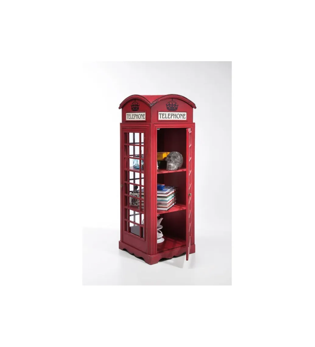 KARE Witryna LONDON TELEPHONE 140 cm czerwona