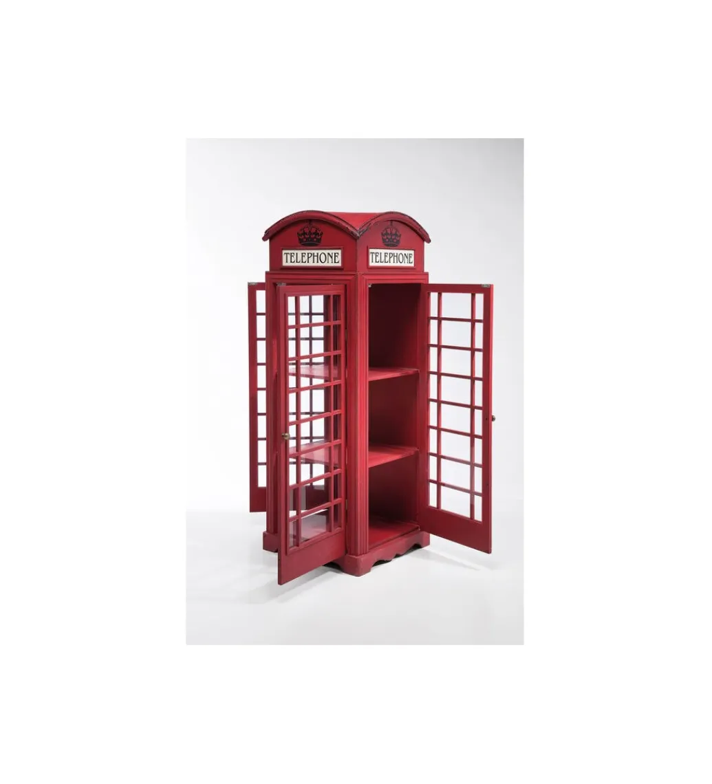 KARE Witryna LONDON TELEPHONE 140 cm czerwona