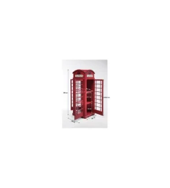 KARE Witryna LONDON TELEPHONE 140 cm czerwona