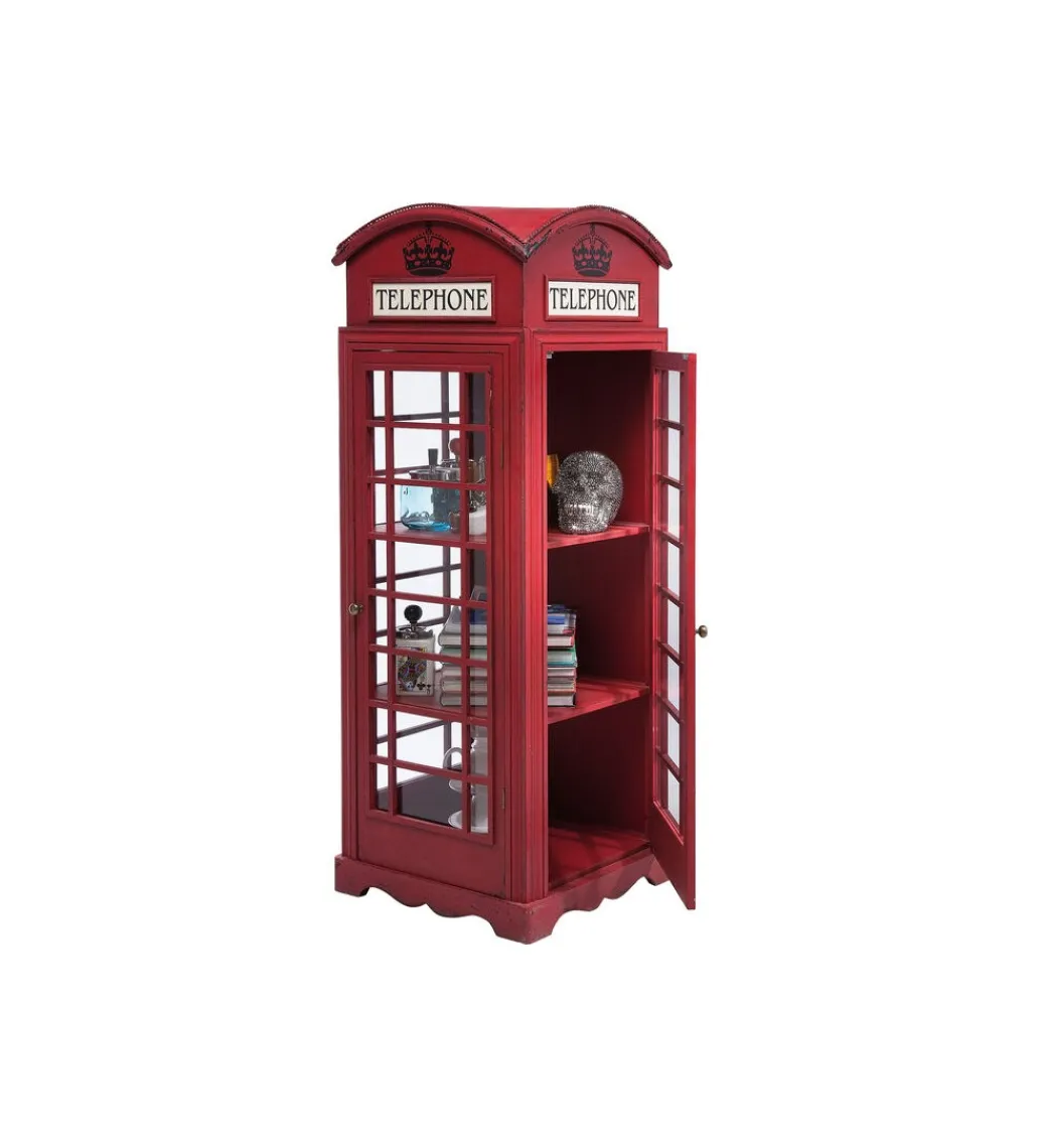 KARE Witryna LONDON TELEPHONE 140 cm czerwona