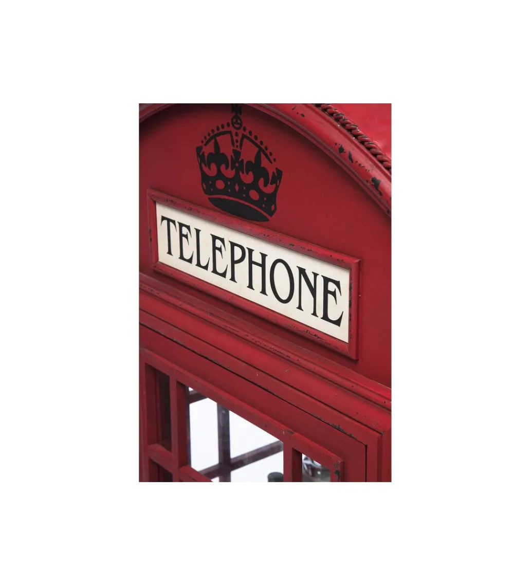 KARE Witryna LONDON TELEPHONE 140 cm czerwona