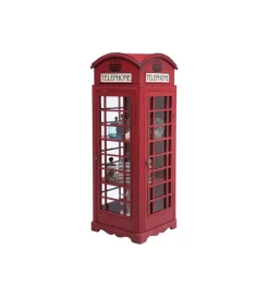 KARE Witryna LONDON TELEPHONE 140 cm czerwona