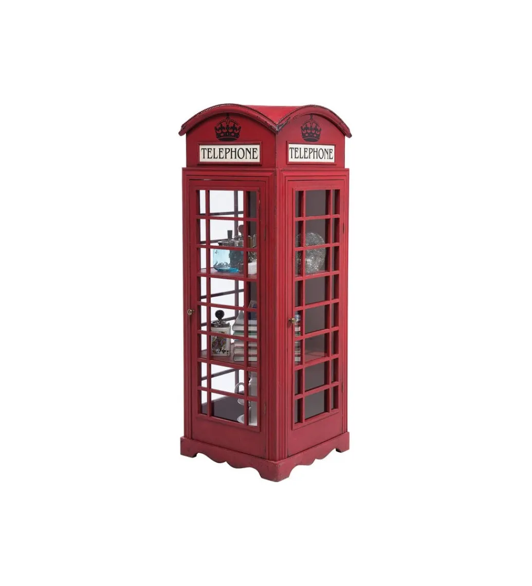 KARE Witryna LONDON TELEPHONE 140 cm czerwona