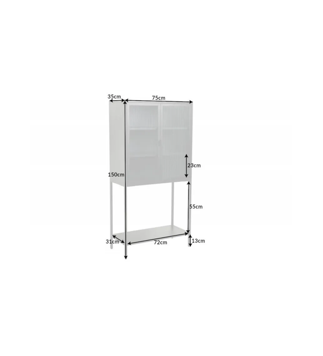 Invicta Interior Witryna OLIMPIA 75 cm czarna