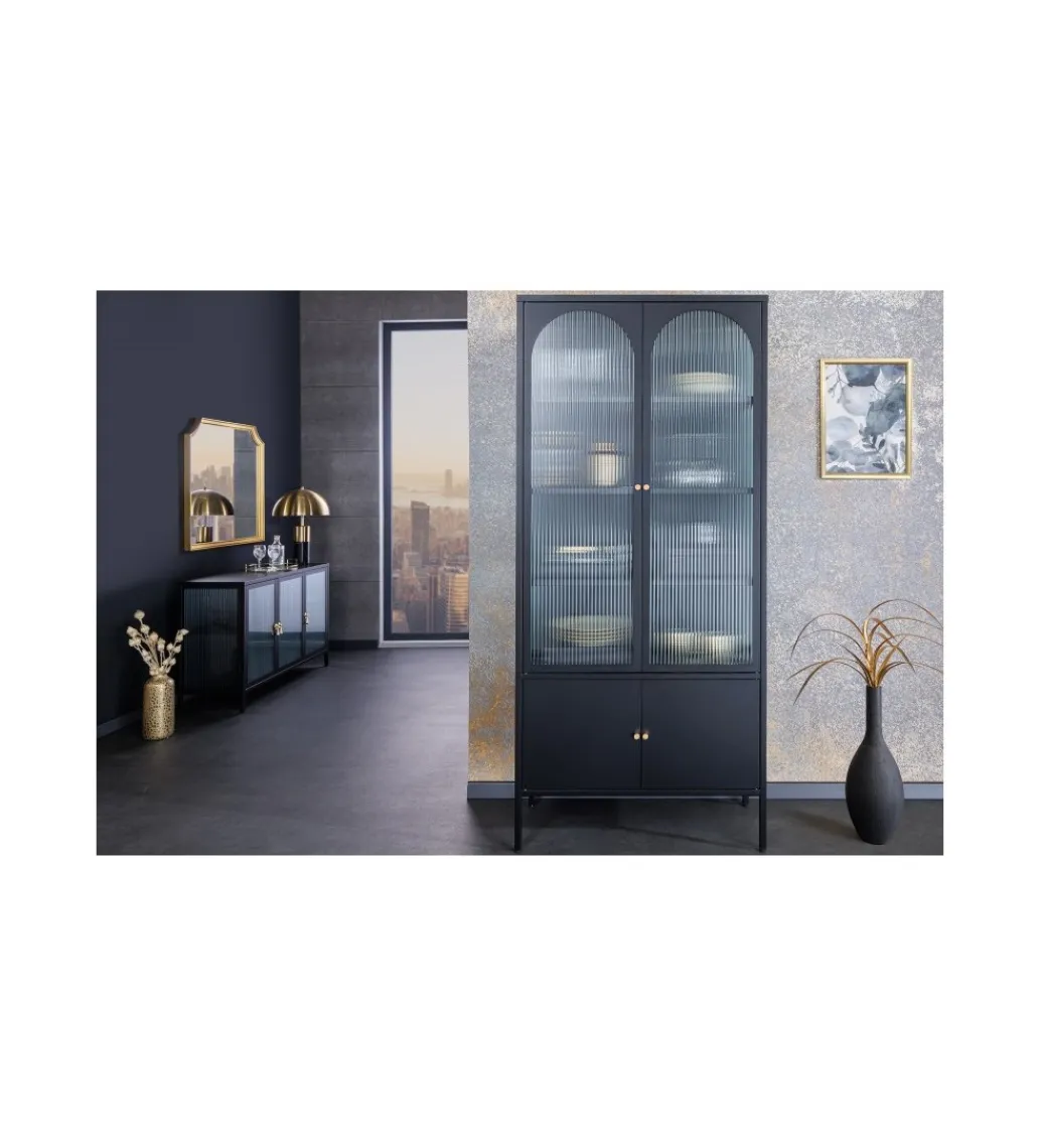 Invicta Interior Witryna OLIMPIA III 80 cm czarna