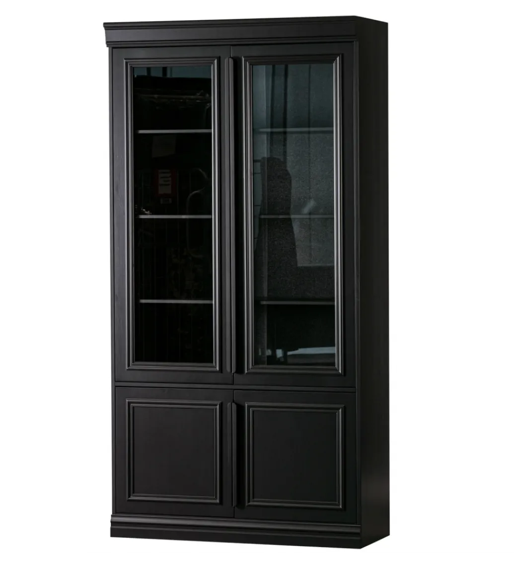 WOOOD Witryna ORGANIZE 215 cm drewno sosna czarny mat
