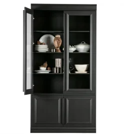 WOOOD Witryna ORGANIZE 215 cm drewno sosna czarny mat