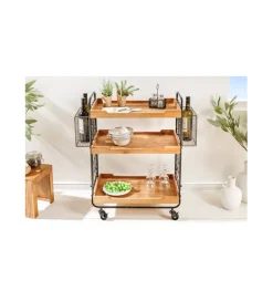Invicta Interior Wózek do serwowania TULUZA 80 cm drewno sosna