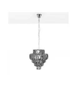 Invicta Interior Żyrandol kryształowy PERAL 50 cm szlachetny szary