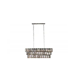 Invicta Interior Żyrandol kryształowy PERAL 88 cm szary