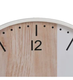 Zona-Design Zegar KUMINA 60 cm naturalny biały
