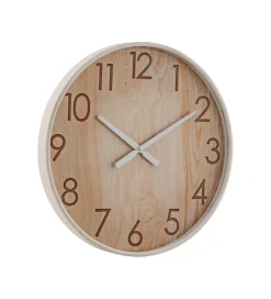 Zona-Design Zegar TMIRWIND 60 cm naturalny biały