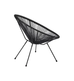 KARE Zestaw 2 ACAPULCO fotel i stolik czarny