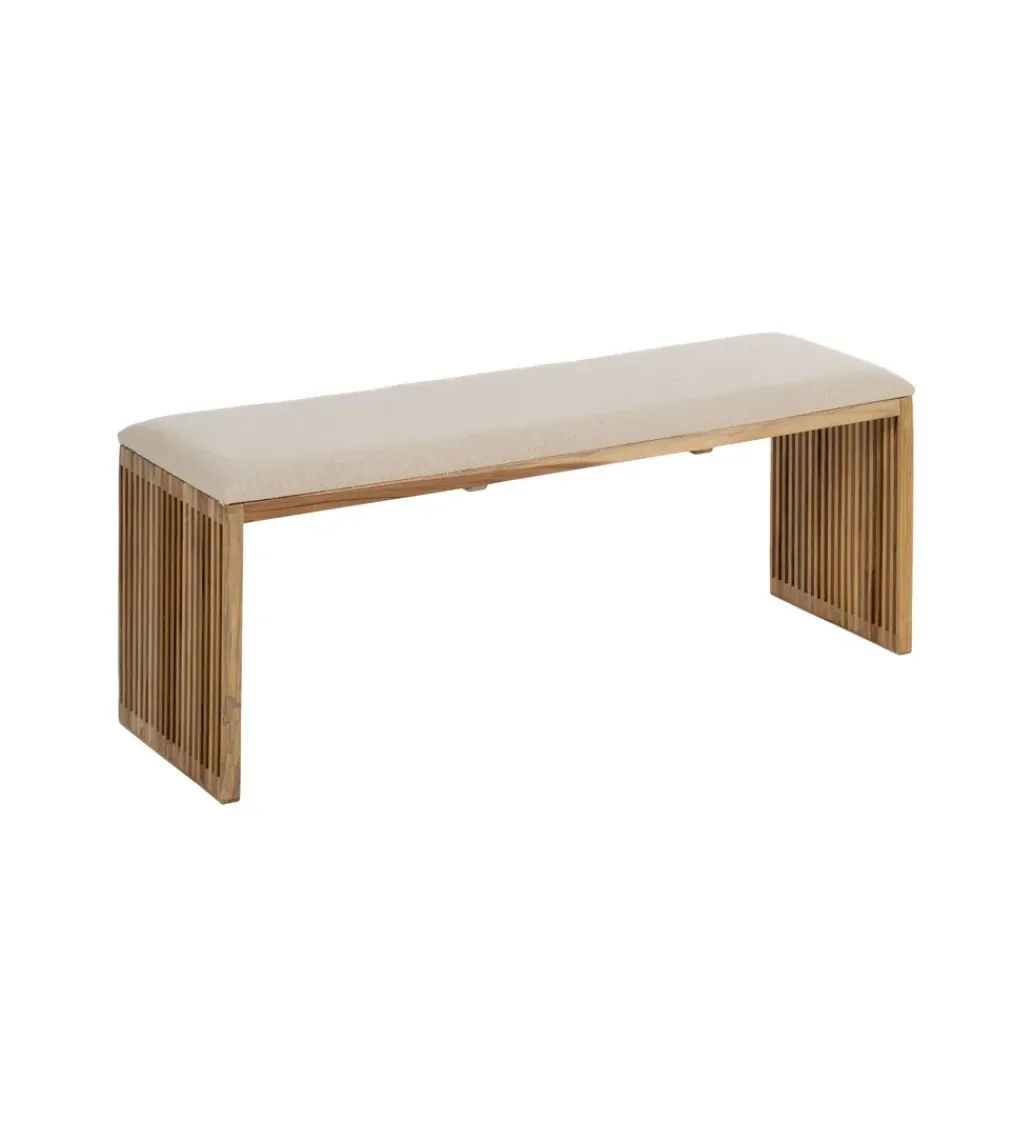 Zona-Design Zestaw 2 ławek BELLAMONTE 115 cm 106 cm drewno teak