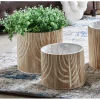 Imeri Zestaw 2 doniczek GRABADO 30 cm 25 cm naturalne