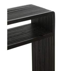 J-Line Zestaw 2 konsol SHELFY 130 i 118 cm drewno teak czarna
