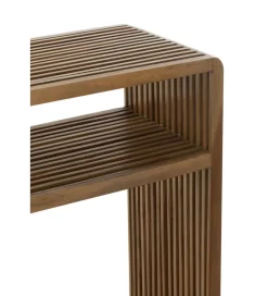 J-Line Zestaw 2 konsol SHELIS 130 cm 118 cm drewno teak