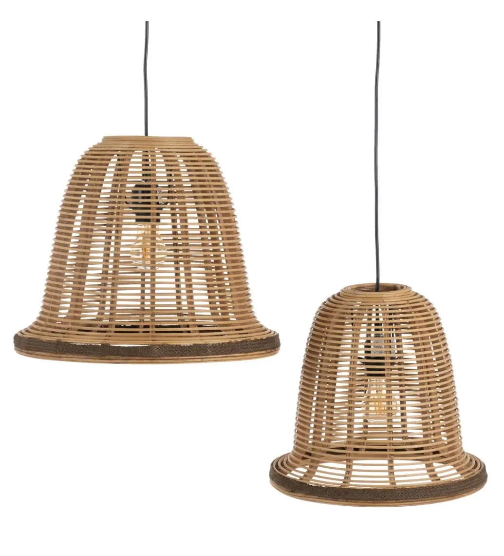 Zona-Design Zestaw 2 lamp wiszących WIESEM 41 i 33 cm naturalne
