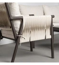 Zona-Design Zestaw mebli ogrodowych KADARMO czarnobiałe