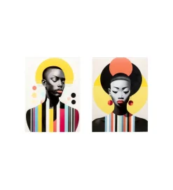 KDesign Zestaw 2 obrazów MUSE RETRO LADY 30 x 40 cm