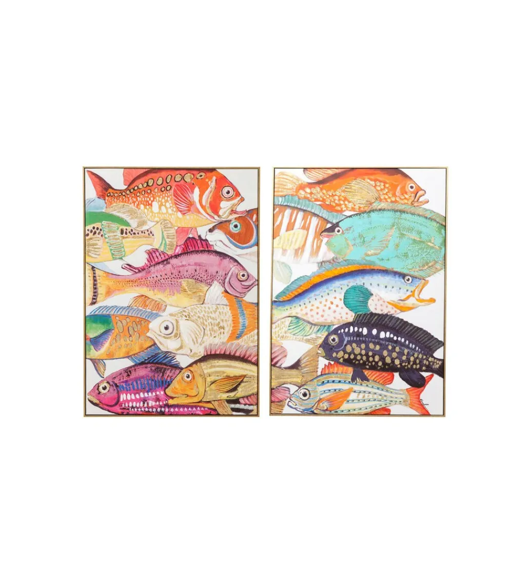 KDesign Zestaw 2 obrazów TOUCHED FISH MEETING